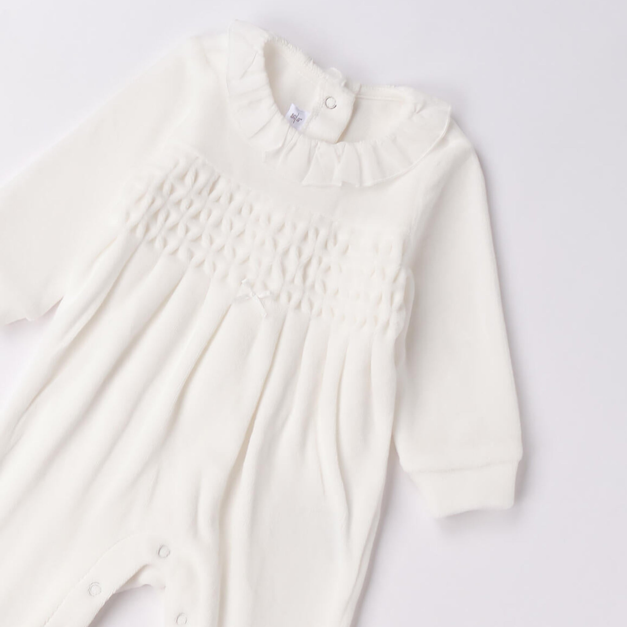 Tutina Ciniglia Con Piede Neonata Bianco 3F754/112