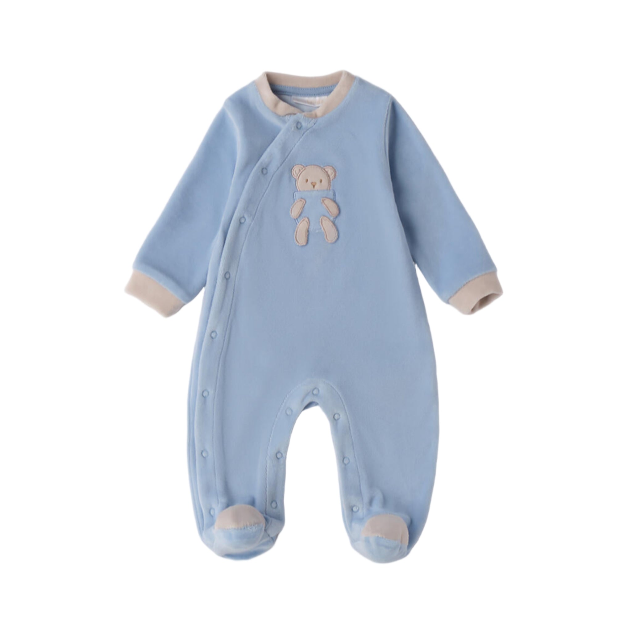 Tutina Ciniglia Con Piede Neonato Blu 3F650/3964