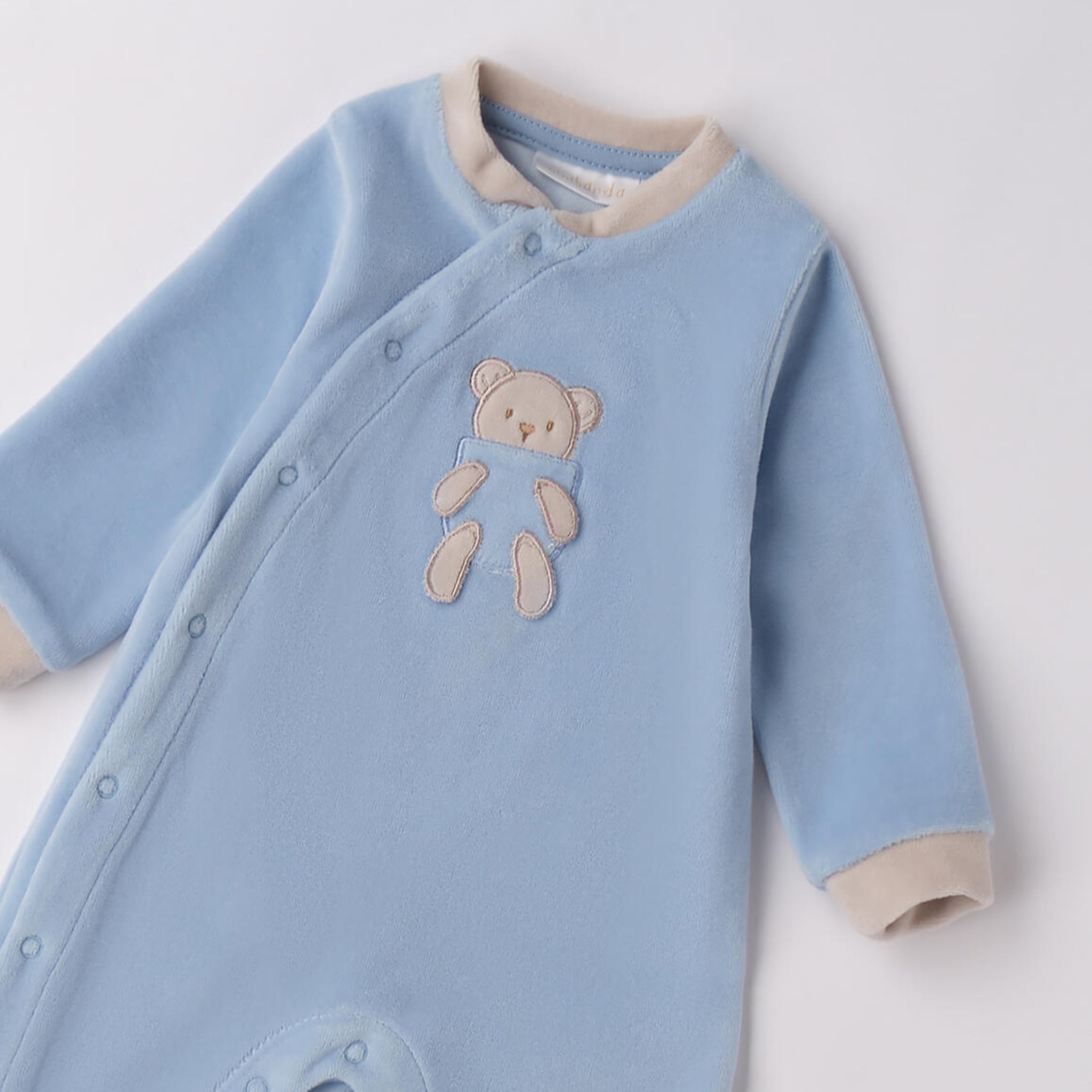 Tutina Ciniglia Con Piede Neonato Blu 3F650/3964
