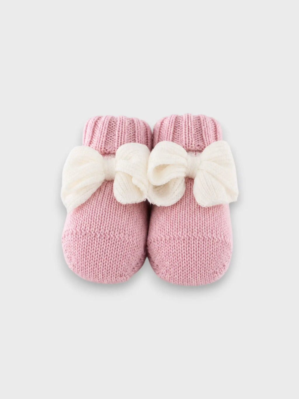 Babbucce Neonata Rosa MAGLIA INGLESE FIOCCO 707/5730 by BABY LORD