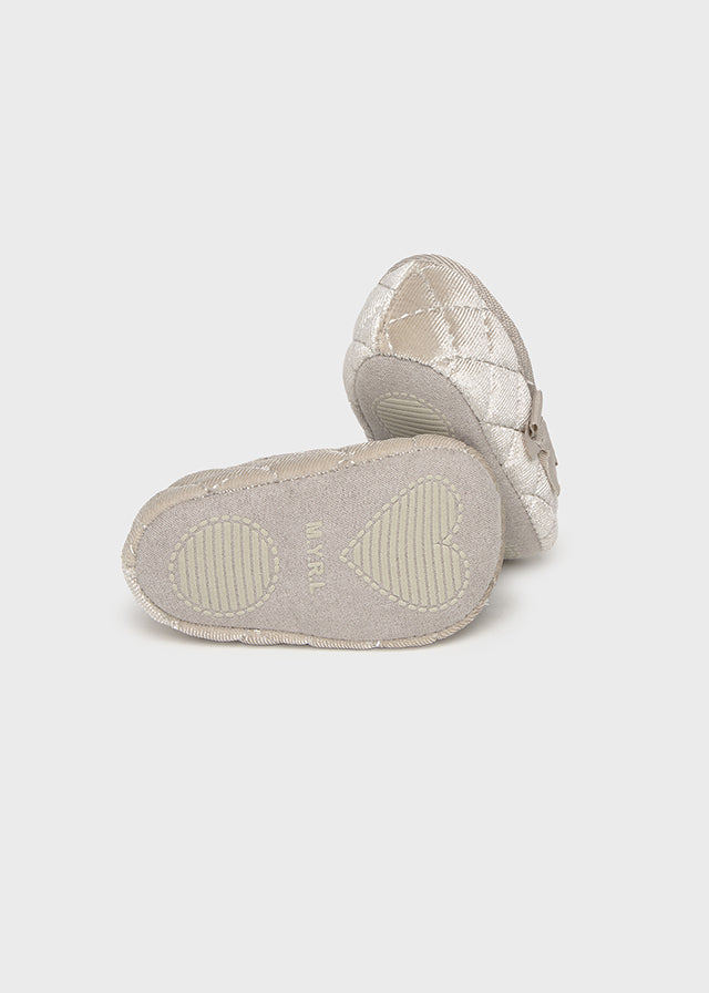 Scarpette Ballerina Neonata Beige Velluto 9964/95