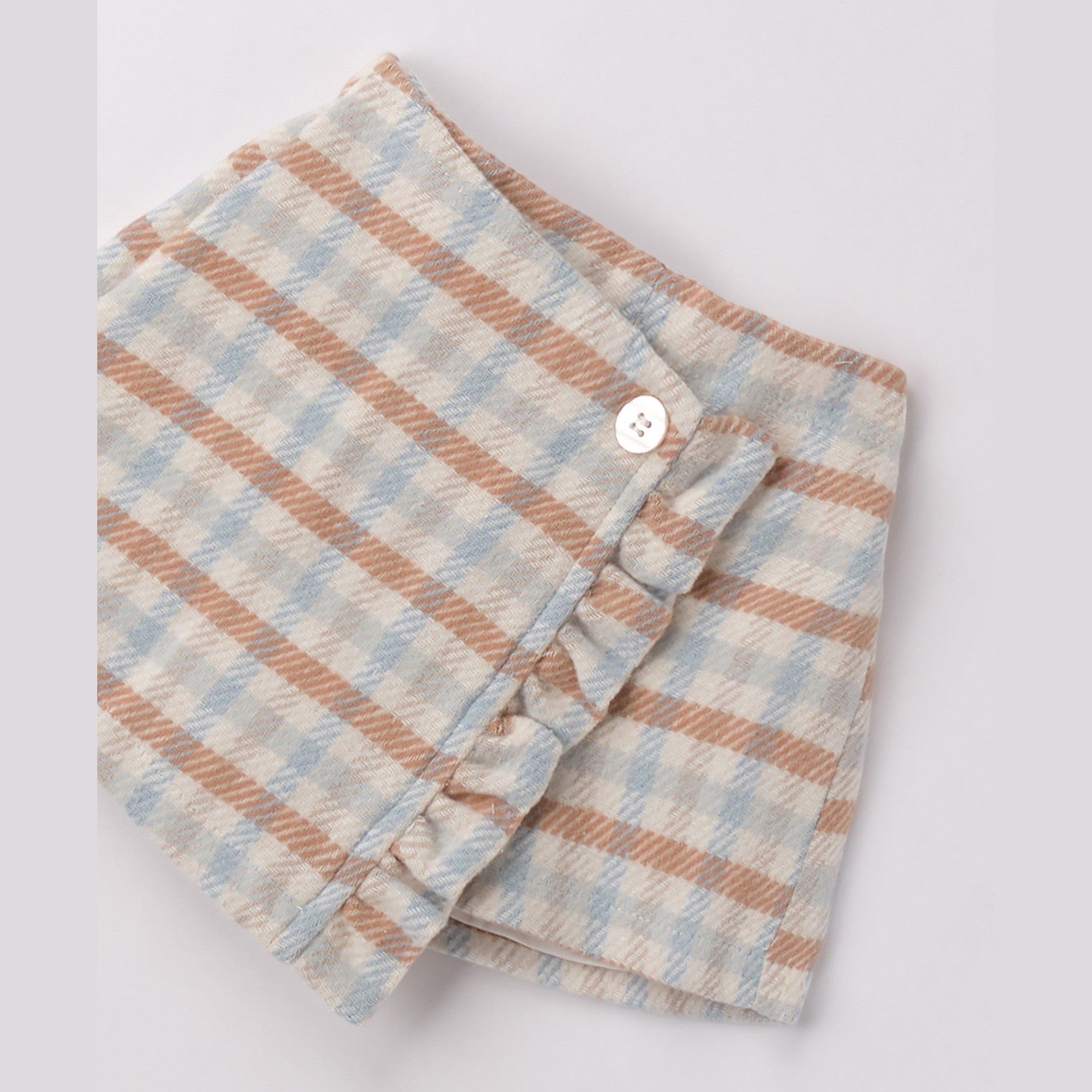 Pantalone Maglia Tagliata Corto Bimba Bianco 3F743/3942 -  NANU' BABY
