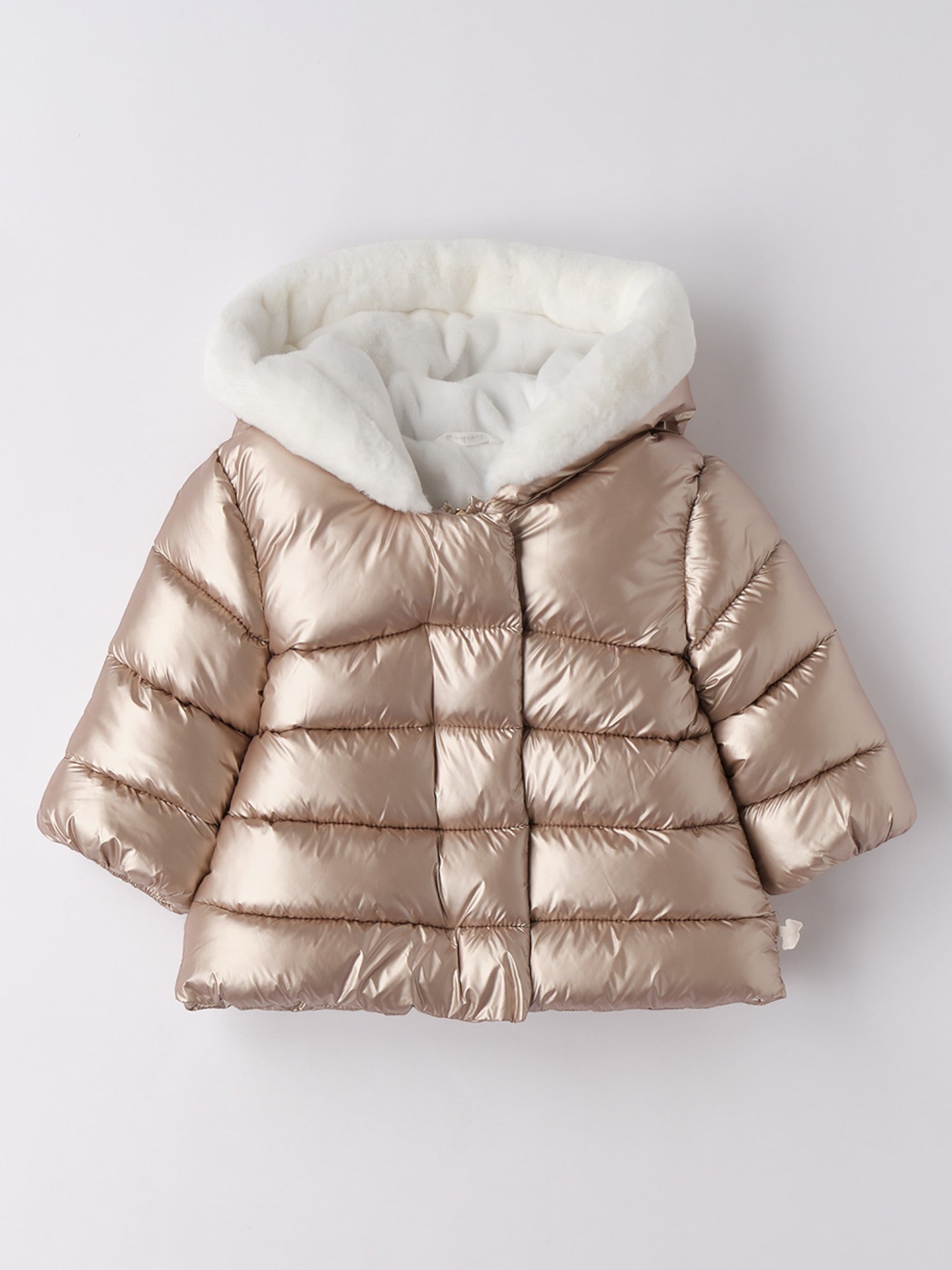 Giubbotto Imbottito Tessuto Termico Bimba Beige 3F738/941