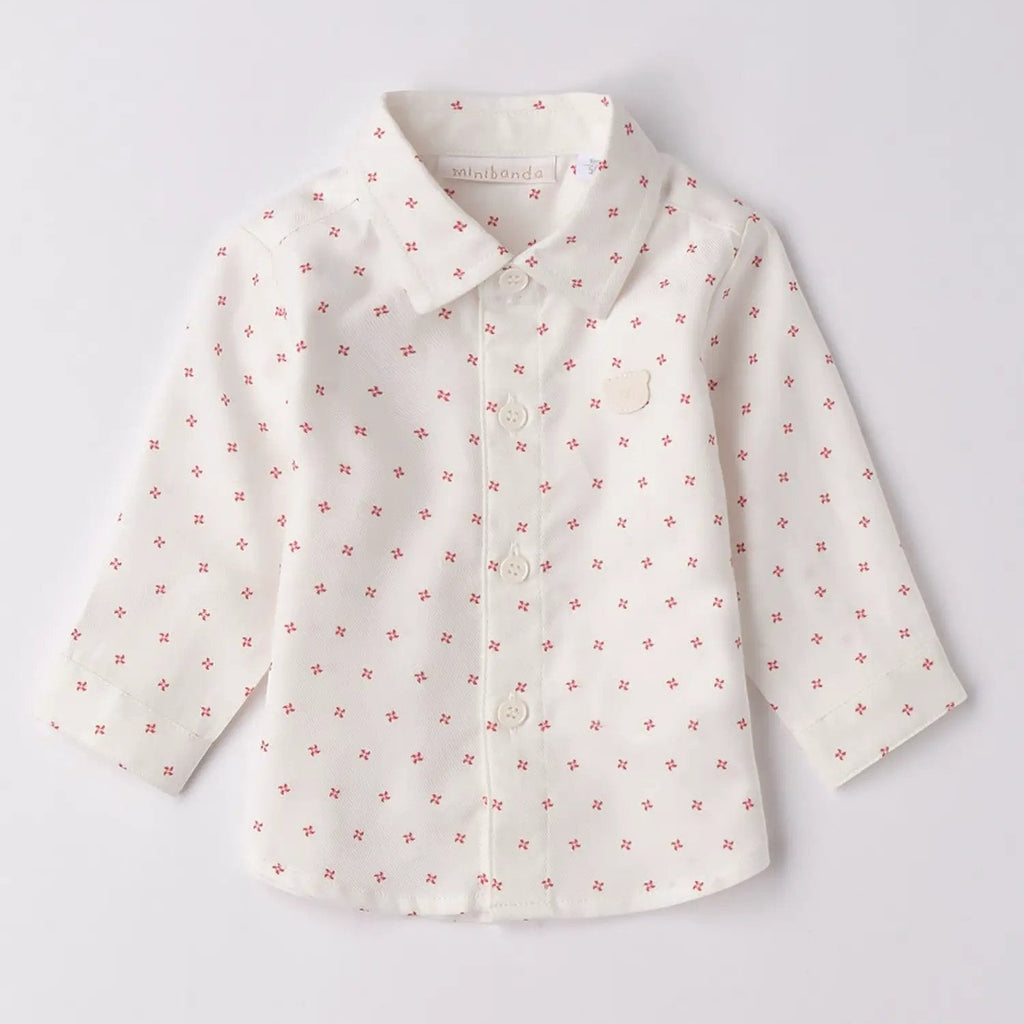 Camicia Bimbo Panna 3F601/6BRV by MINIBANDA