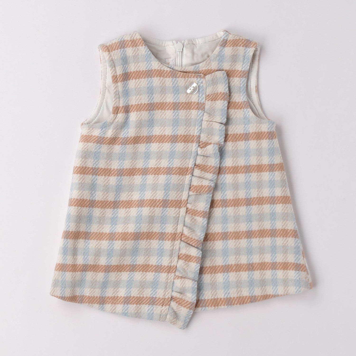 Abito Maglia Tagliata Senza Manica Bimba Bianco 3F734/3942 -  NANU' BABY