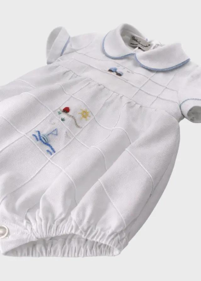 Pagliaccetto Neonato Bianco MARIO/TU by PICCOLA GIUGGIOLA