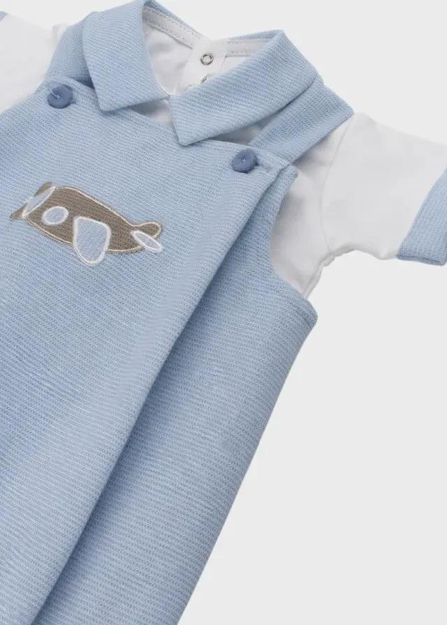 Salopette Neonato Bianco LPB1204 by SARTORIA DEI PICCOLI