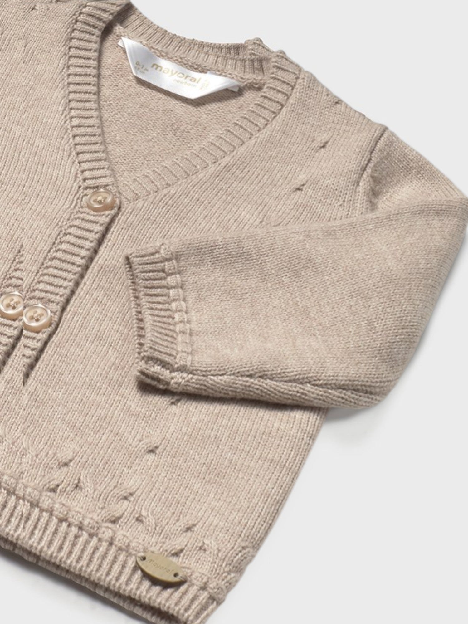 Cardigan Bimbo Beige Collo V Mayoral 2338/85 - NANÙ BABY -  NANU' BABY