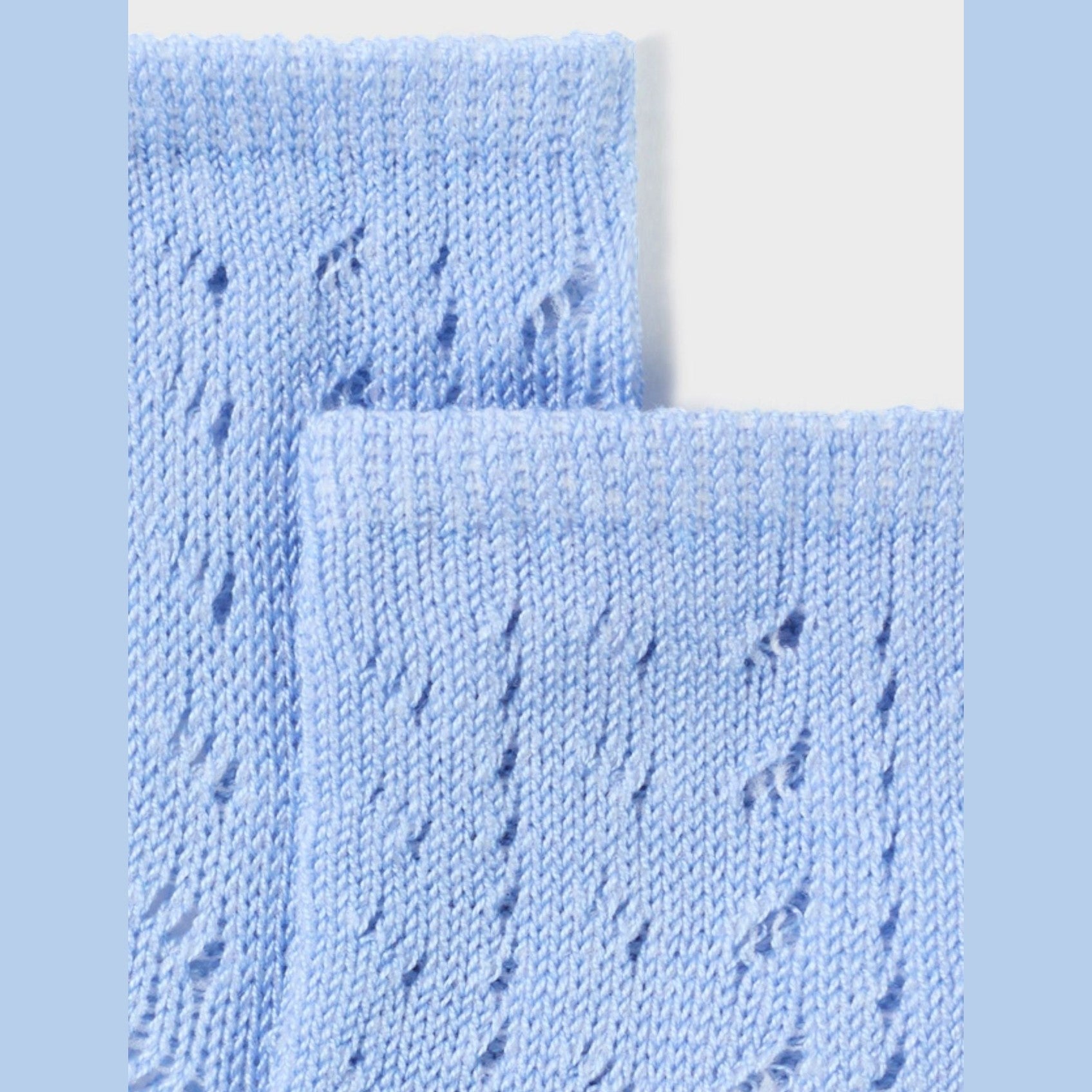 Calzino alto traforato  AZZURRO 9709/A -  NANU' BABY
