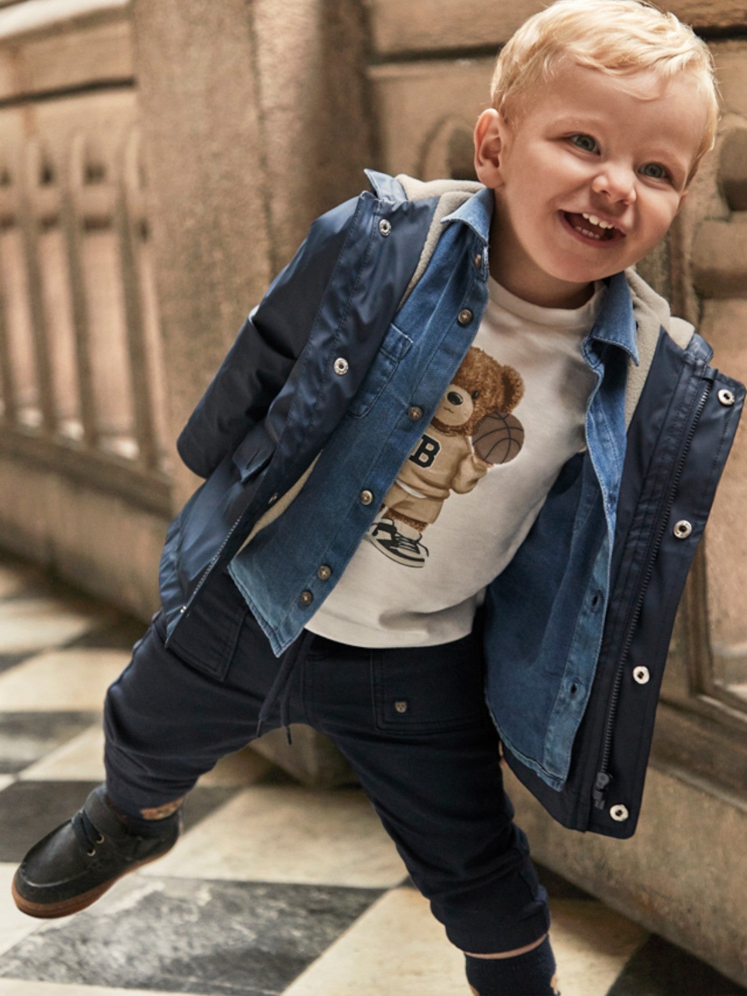 Pantalone jogger twill soft Bimbo Blu 2503/74 -  NANU' BABY