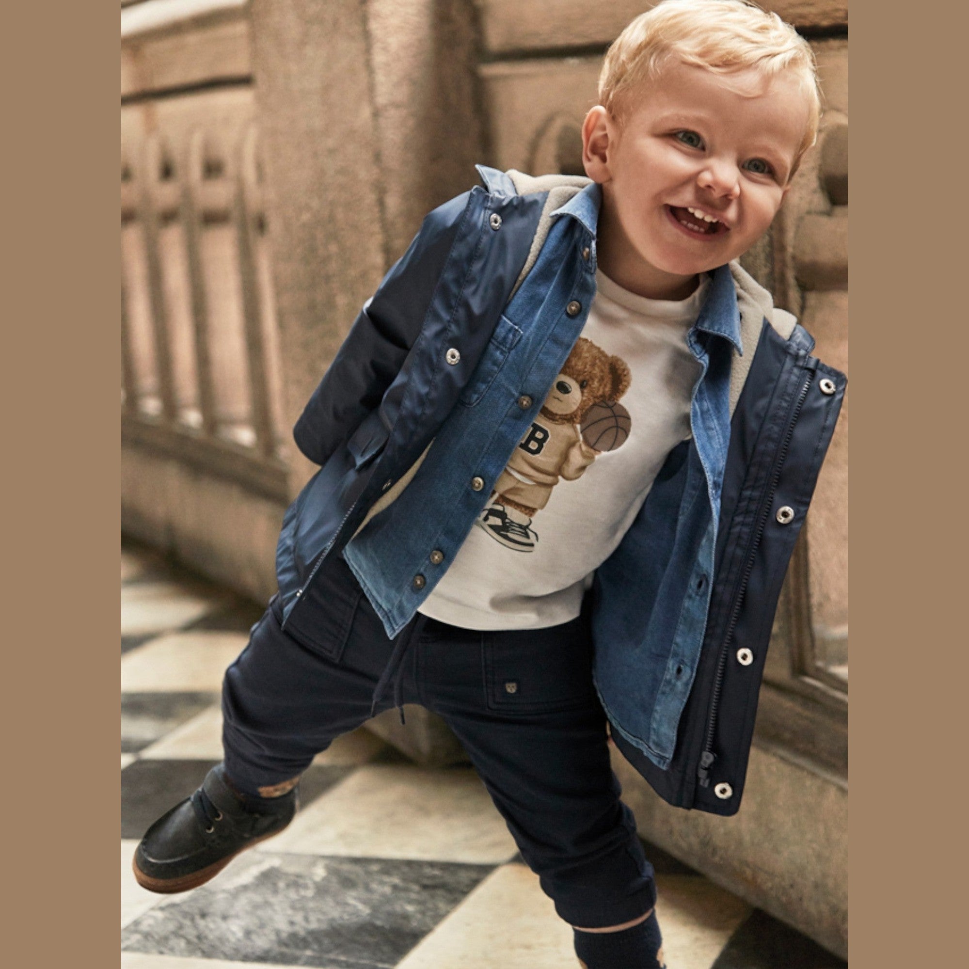 Pantalone jogger twill soft Bimbo Blu 2503/74 -  NANU' BABY