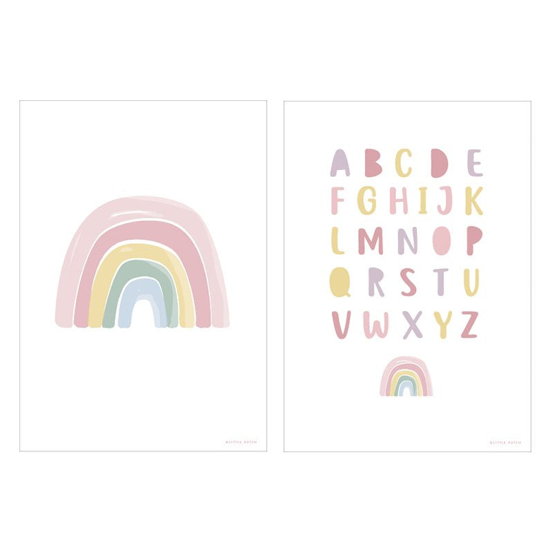 Pink Rainbow Alphabetical A3 Poster - PW10310050