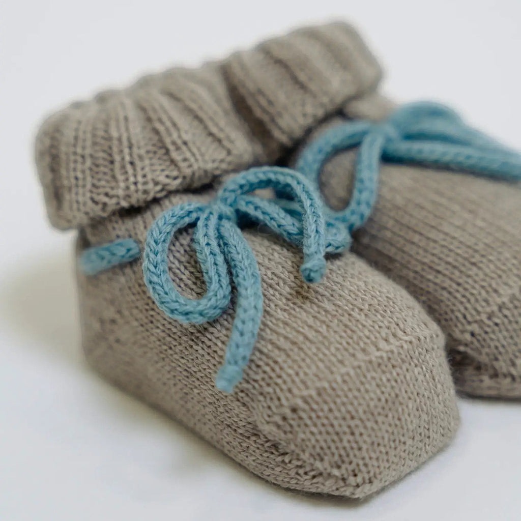 Babbucce Neonato Avorio RIGHE 706/E by BABY LORD