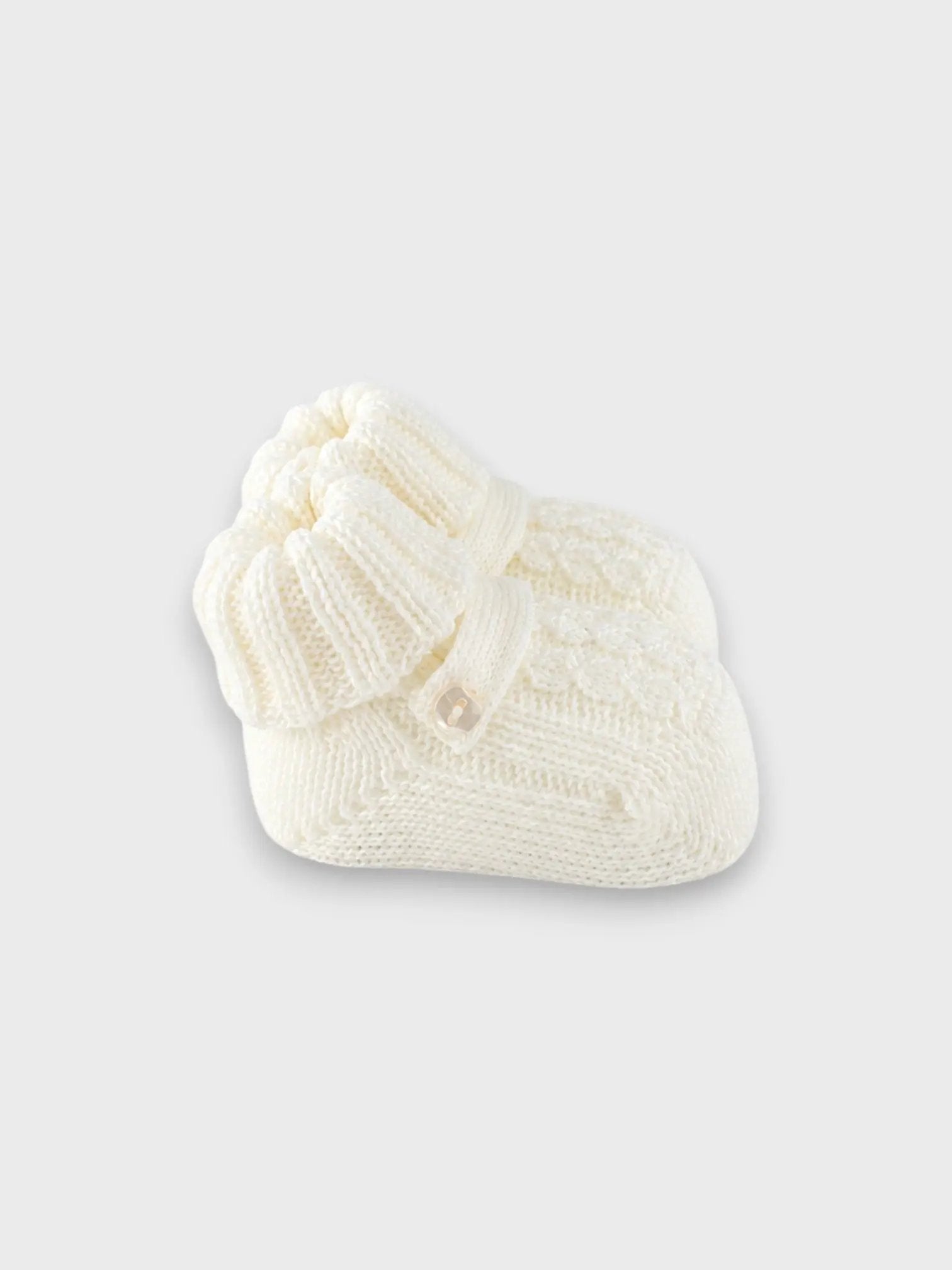 Babbucce Neonato Bianco TRECCIA 702/30 by BABY LORD